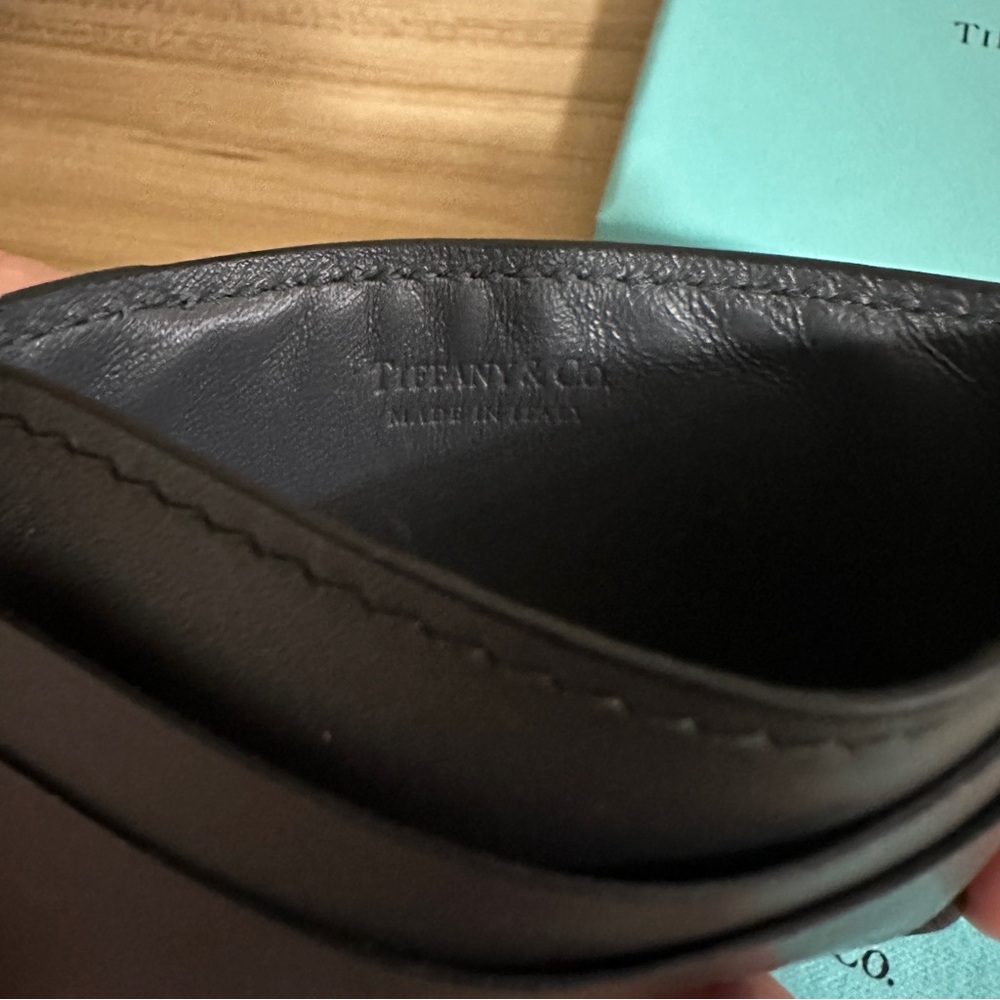 Tiffany & Co Black Leather Card Holder - Picture 7 of 12